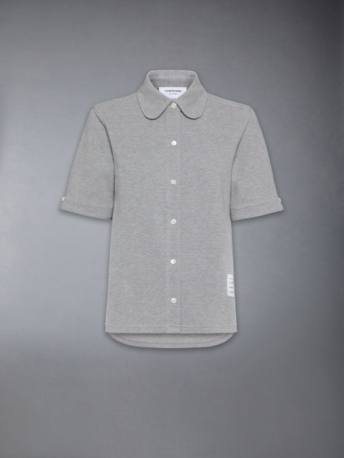 COTTON PIQUE SHORT SLEEVE SHIRT