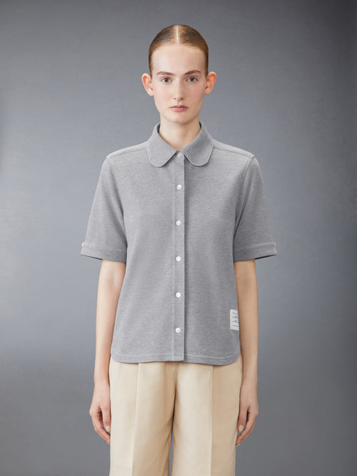 COTTON PIQUE SHORT SLEEVE SHIRT