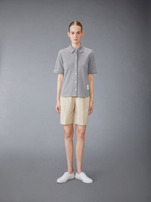 COTTON PIQUE SHORT SLEEVE SHIRT