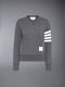 COTTON 4-BAR CLASSIC PULLOVER SWEATSHIRT - DARK GREY