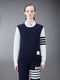 CASHMERE WAFFLE 2003 4-BAR SWEATSHIRT - NAVY