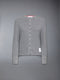 COTTON 4-BAR CARDIGAN - LT GREY