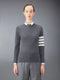 CLASSIC CASHMERE 4-BAR PULLOVER - MED GREY