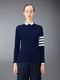 CLASSIC CASHMERE 4-BAR PULLOVER - NAVY