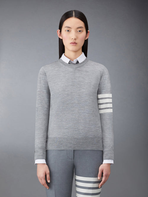 WOOL 4-BAR RELAXED PULLOVER