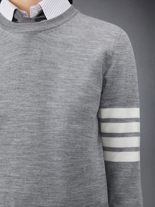 WOOL 4-BAR RELAXED PULLOVER