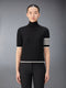 FINE MERINO WOOL 4-BAR RELAXED FIT TURTLENECK - BLACK