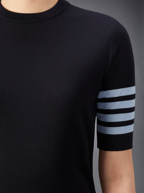 MERINO WOOL JERSEY STITCH 4-BAR TEE