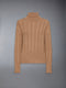 CLASSIC CASHMERE CABLE TURTLE NECK - CAMEL