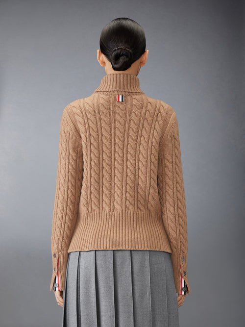 CLASSIC CASHMERE CABLE TURTLE NECK