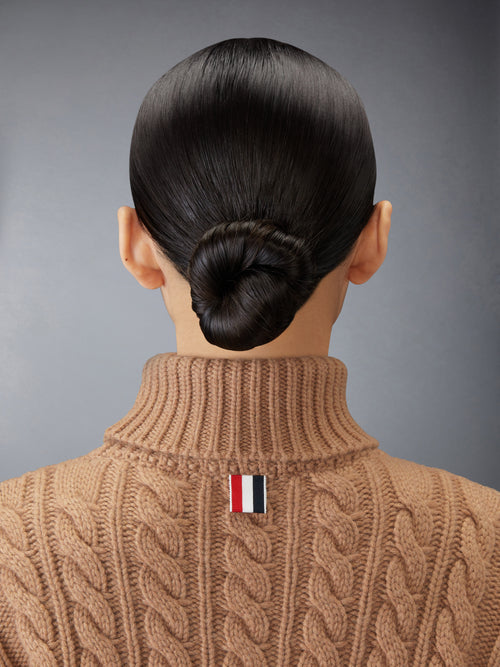 CLASSIC CASHMERE CABLE TURTLE NECK