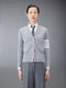 WOOL 4-BAR V-NECK CARDIGAN - LT GREY