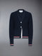 CLASSIC COTTON V NECK CARDIGAN - NAVY