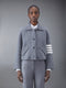 Boiled Wool Milano 4-Bar Cropped Car Coat - MED GREY