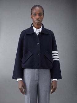 Boiled Wool Milano 4-Bar Cropped Car Coat