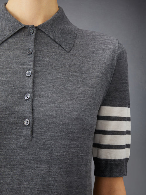 WOOL 4-BAR RELAXED POLO