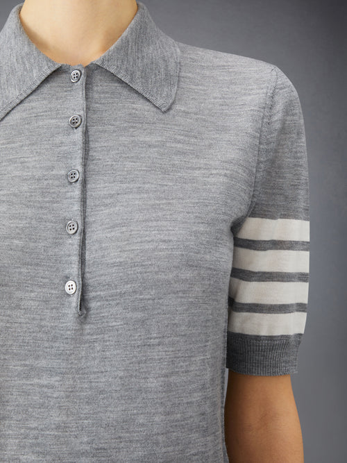 WOOL 4-BAR RELAXED POLO