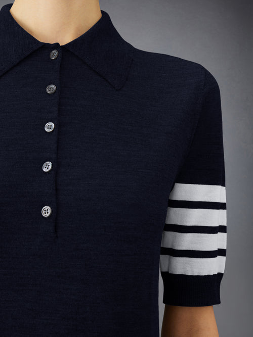 WOOL 4-BAR RELAXED POLO