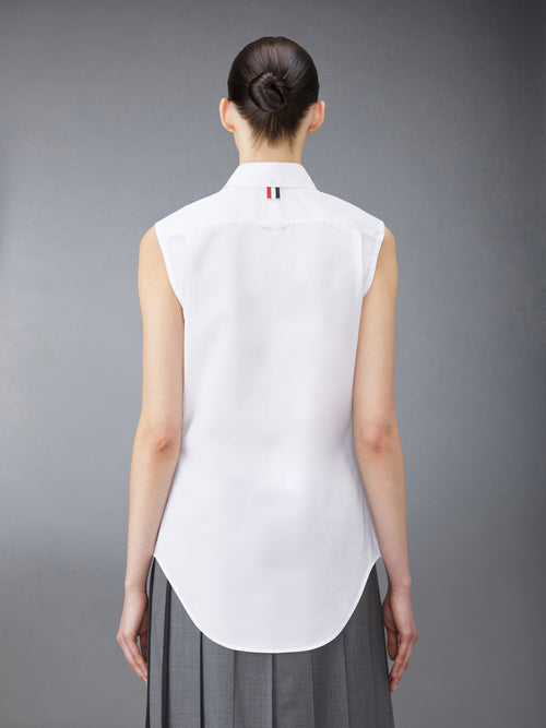 POPLIN SLEEVELESS SHIRT