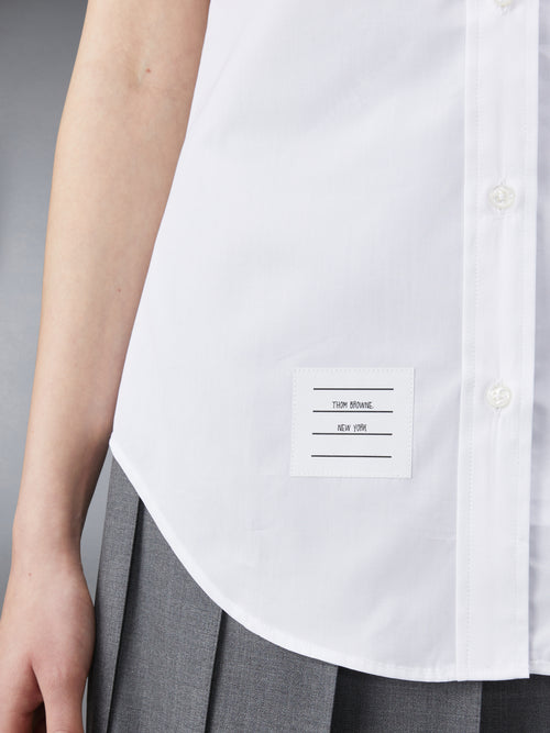 POPLIN SLEEVELESS SHIRT