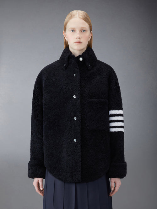 SHEARLING 4-BAR SUPERSIZED SHIRT JACKET