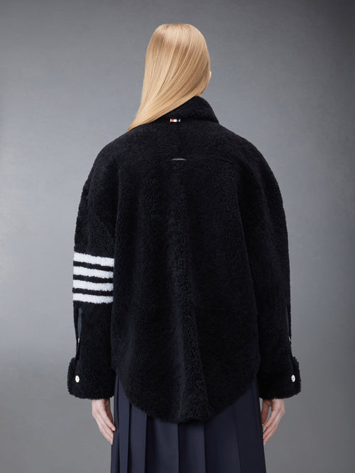 SHEARLING 4-BAR SUPERSIZED SHIRT JACKET