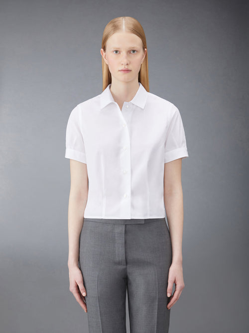 POPLIN TUCKED BLOUSE