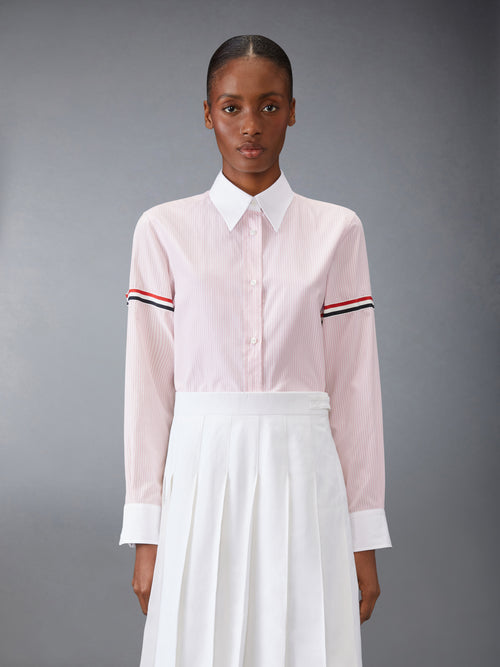 COTTON SILK ARMBAND POINT COLLAR SHIRT