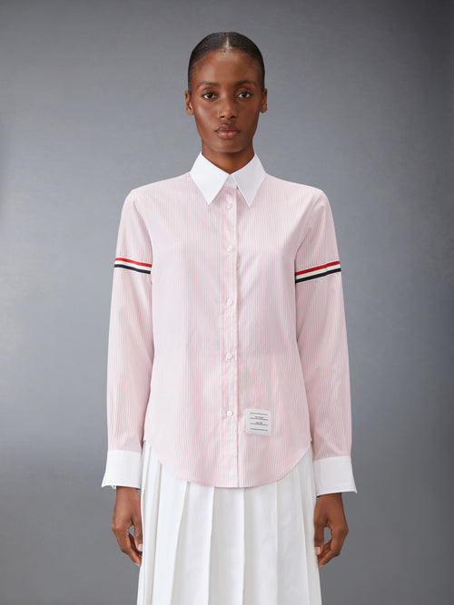 COTTON SILK ARMBAND POINT COLLAR SHIRT