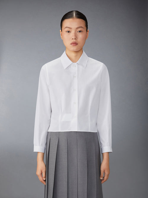 POPLIN TUCKED BLOUSE