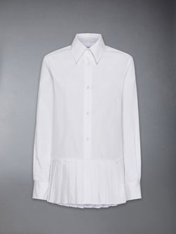 POPLIN PLEATED EASY FIT SHIRT