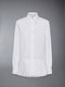 POPLIN PLEATED EASY FIT SHIRT - WHITE