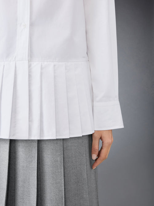 POPLIN PLEATED EASY FIT SHIRT