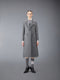 DONEGAL TWEED WIDE LAPEL OVERCOAT - MED GREY