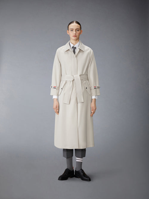 WATERPROOF COTTON TWILL RAGLAN TRENCH OVERCOAT