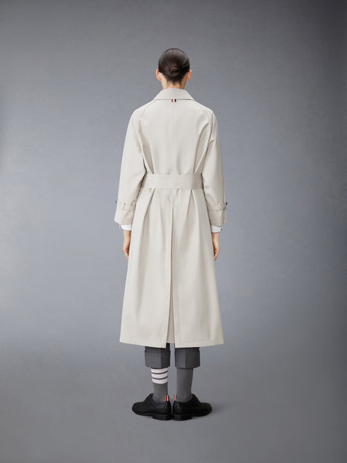 WATERPROOF COTTON TWILL RAGLAN TRENCH OVERCOAT