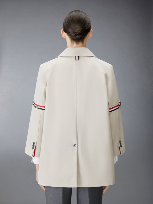 COTTON TWILL ARMBAND CROPPED CAR COAT