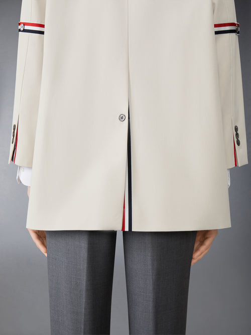 COTTON TWILL ARMBAND CROPPED CAR COAT