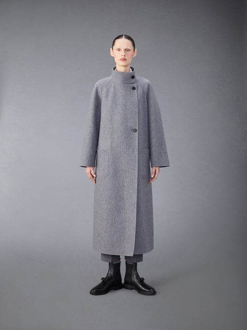 WOOL CASHMERE FUNNEL NECK COAT