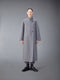 WOOL CASHMERE FUNNEL NECK COAT - MED GREY