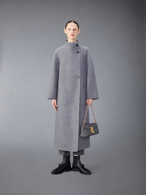 WOOL CASHMERE FUNNEL NECK COAT