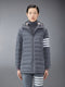 POLY TWILL DOWN FILL 4-BAR SKI JACKET - MED GREY