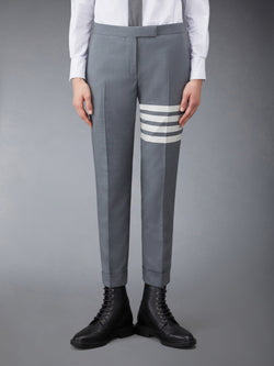 PLAIN WEAVE 4-BAR LOW RISE SKINNY TROUSERS