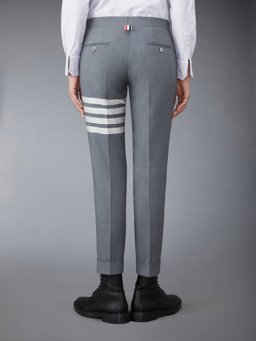 PLAIN WEAVE 4-BAR LOW RISE SKINNY TROUSERS