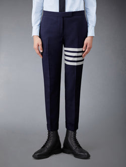 PLAIN WEAVE 4-BAR LOW RISE SKINNY TROUSERS