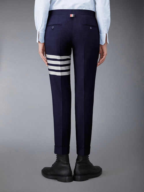 PLAIN WEAVE 4-BAR LOW RISE SKINNY TROUSERS