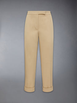 COTTON GABARDINE LOW RISE SLIM TROUSERS