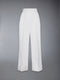 LINEN COTTON HIGH WAISTED TROUSER - WHITE