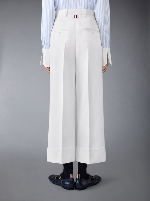 LINEN COTTON HIGH WAISTED TROUSER