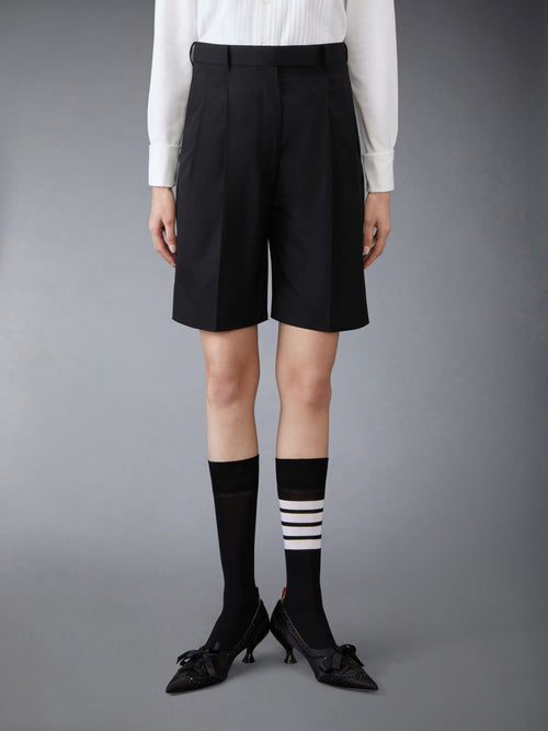 TYPEWRITER CLOTH DOUBLE PLEAT SHORTS